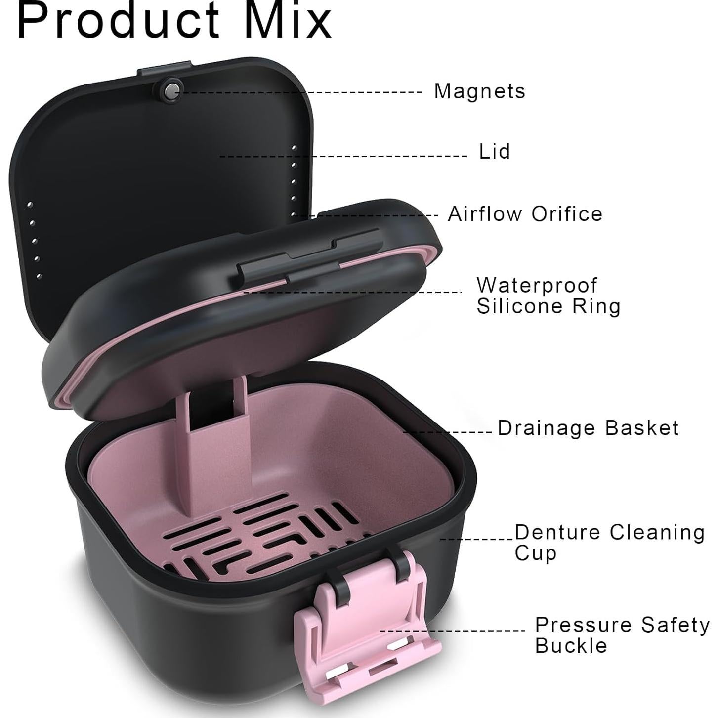 Taza para Dentaduras BVN con Filtro y Almacenamiento Mejorado