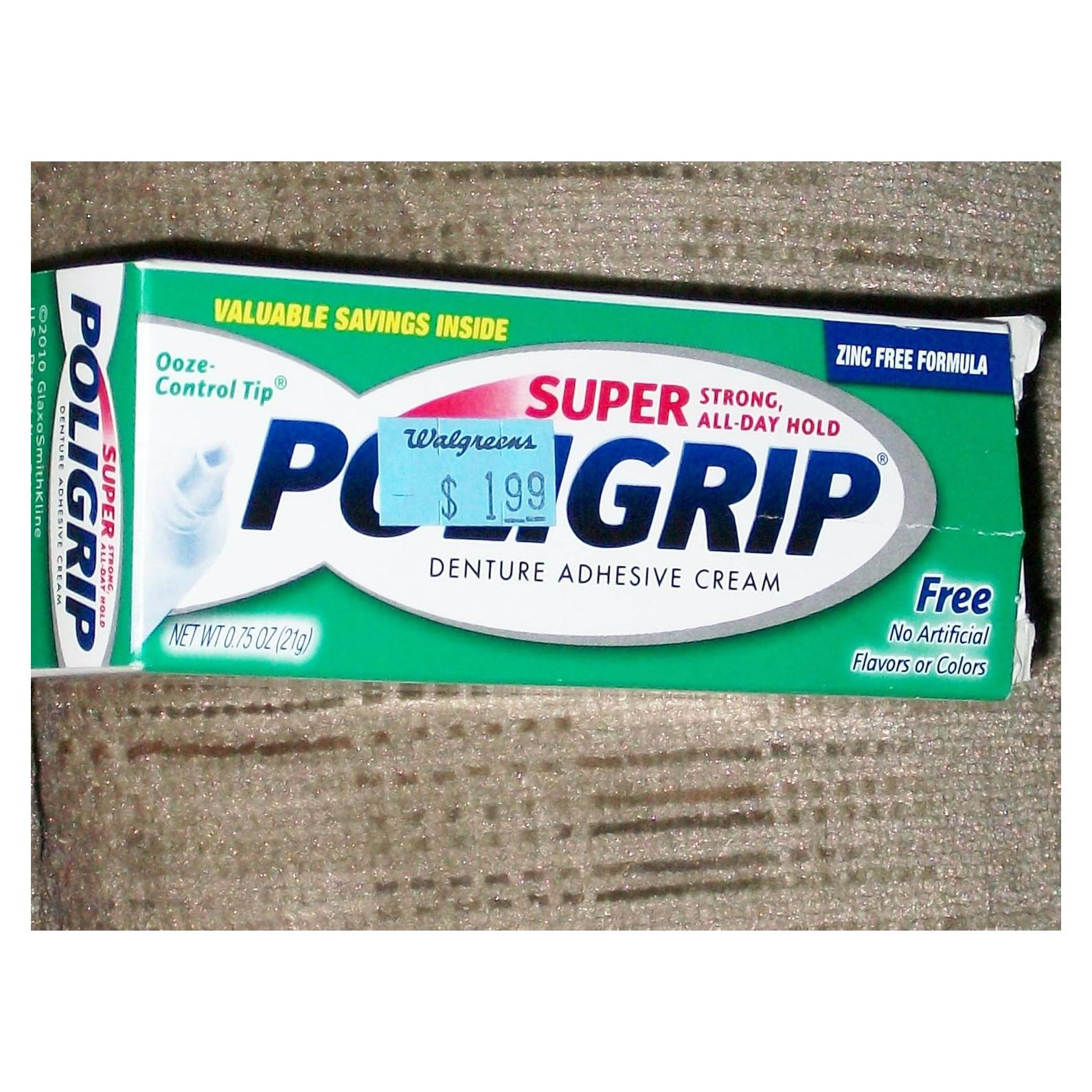 Poligrip Crema 21.25g - Fijador Dental Sin Zinc