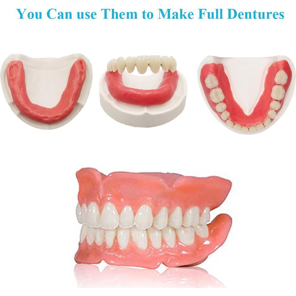 Kit de Dientes Falsos DIY Healthyare - Dentadura Superior e Inferior