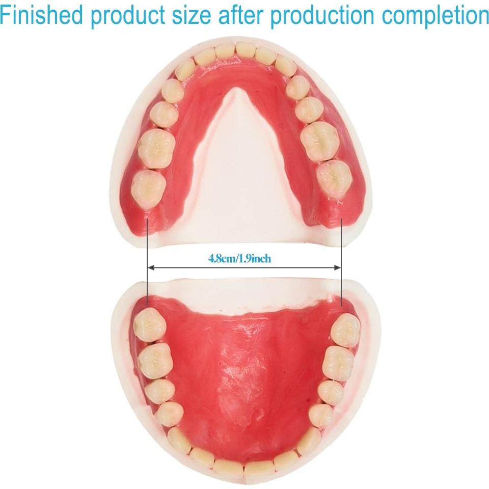Kit de Dientes Falsos DIY Healthyare - Dentadura Superior e Inferior