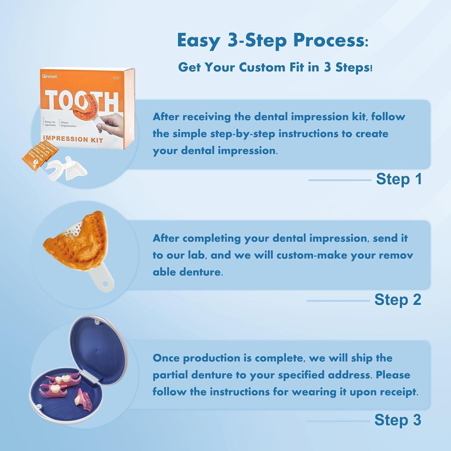 Dentaduras Removibles Personalizadas Qiivosm - 2 Dientes