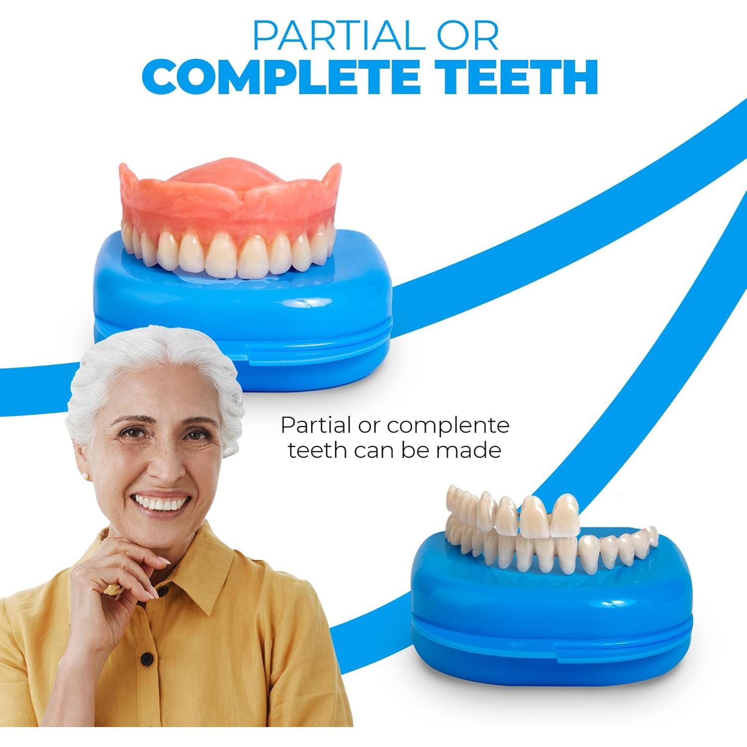 Kit de Prótesis Dental DIY Chemoment - 12 Piezas, Ajuste Personalizado