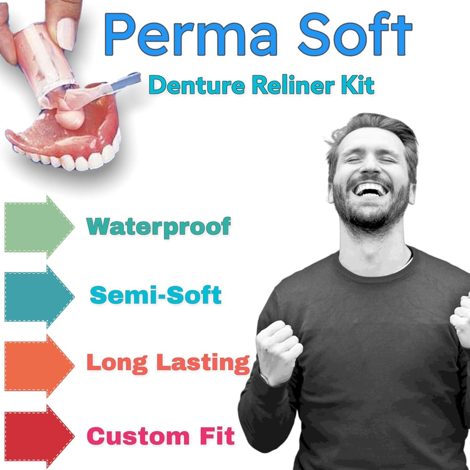 Kit Reforzamiento Dentaduras Perma Soft - 2 Cajas (4 dentaduras)