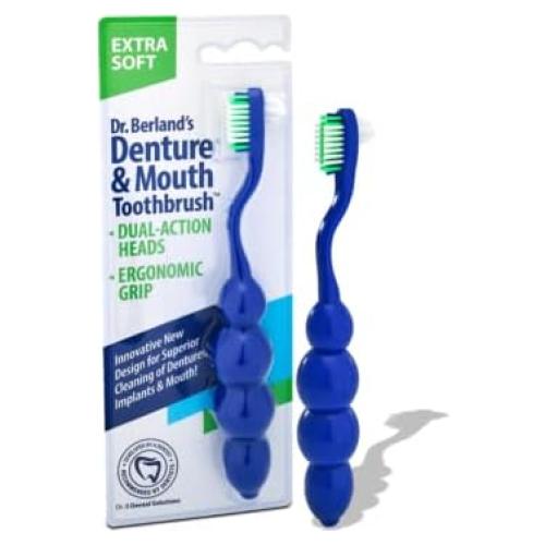 Cepillo de Dientes Ergonómico Dr. B para Dentaduras Azul