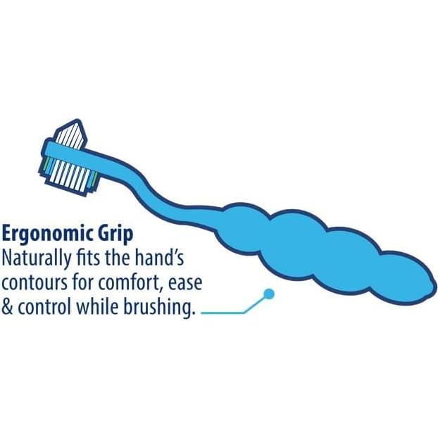 Cepillo de Dientes Ergonómico Dr. B para Dentaduras Azul