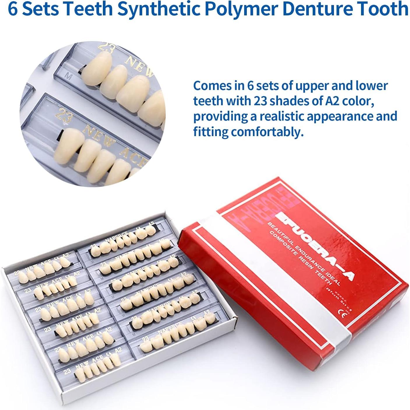 168 Piezas Dientes Falsos Dentales Resina Acrílica A2
