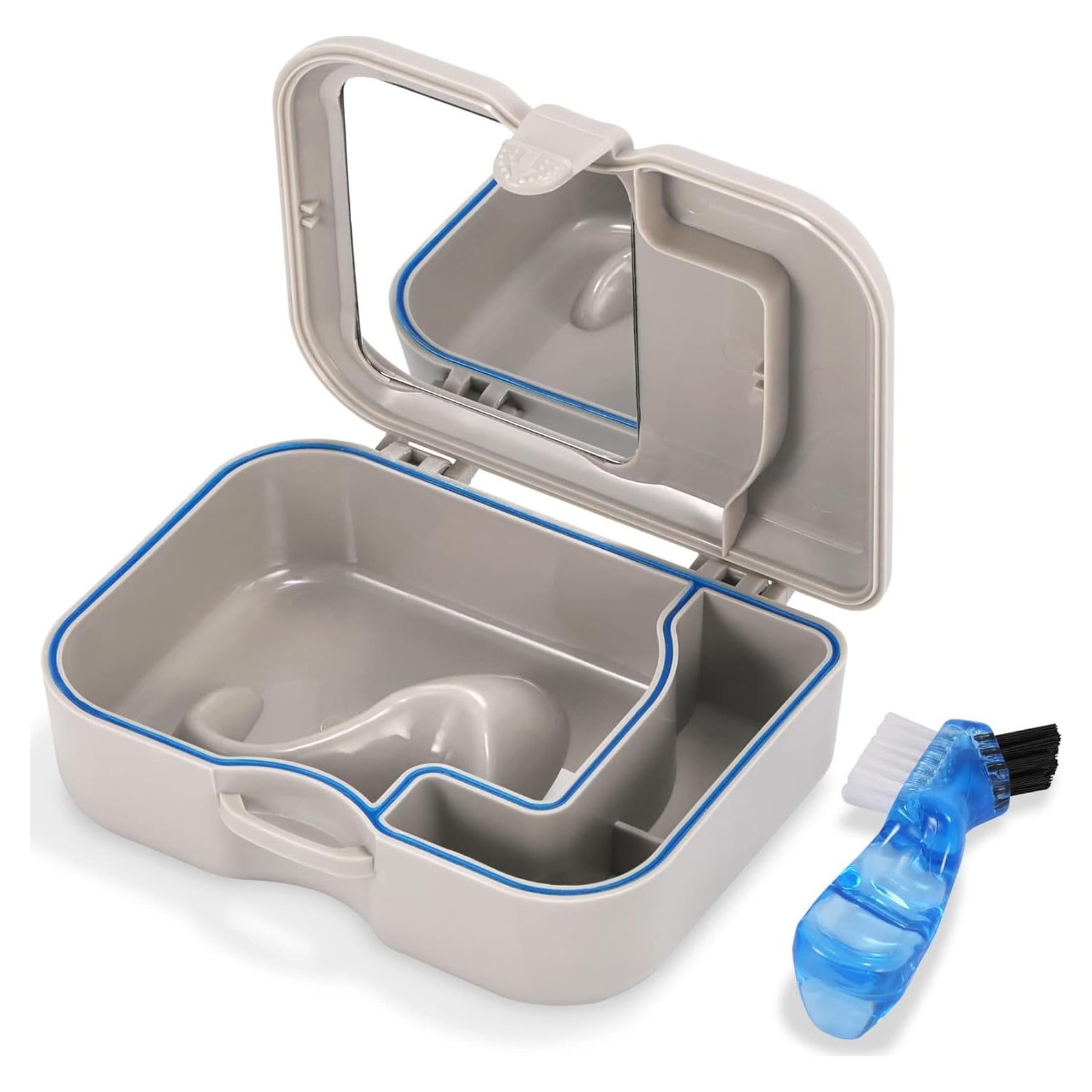 Caja de Baño para Dentaduras Annhua con Espejo y Cepillo