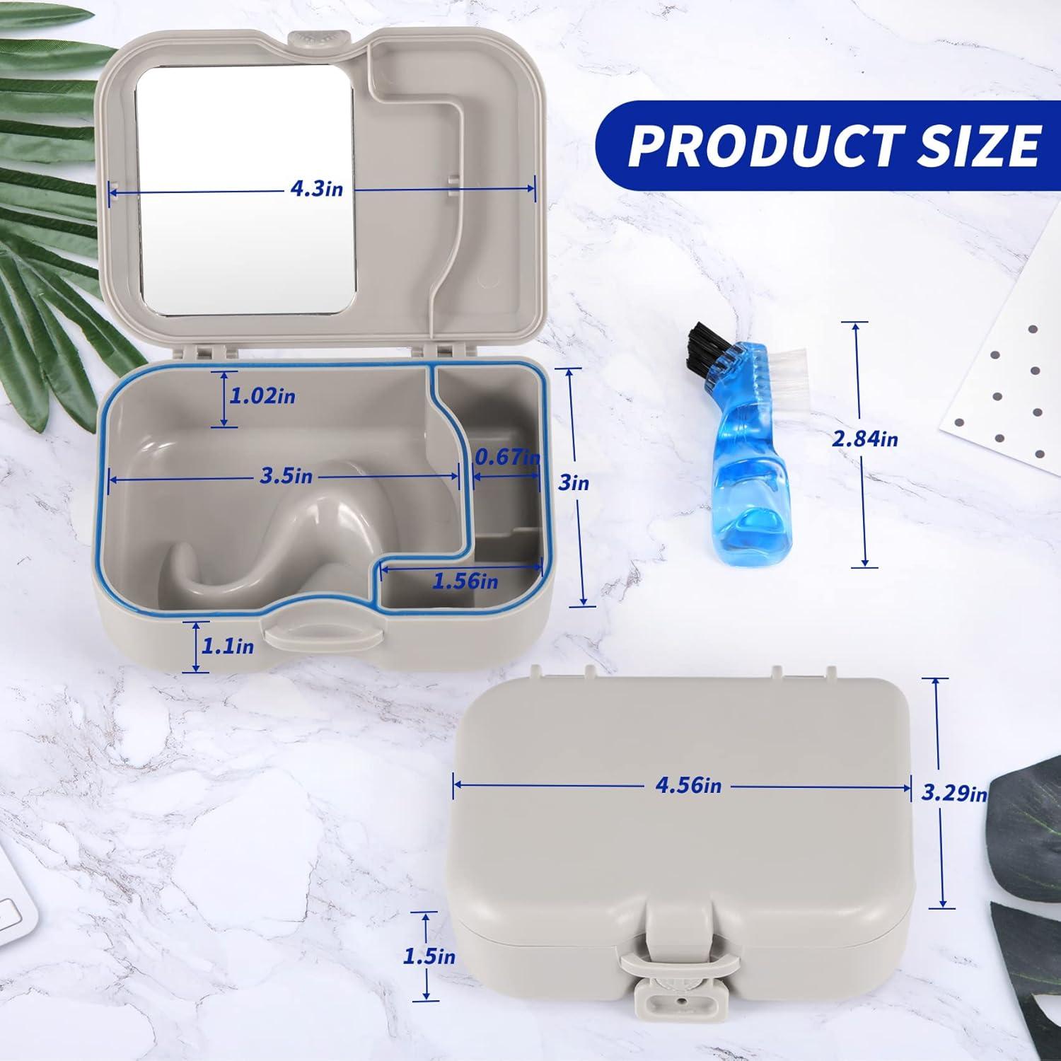 Caja de Baño para Dentaduras Annhua con Espejo y Cepillo