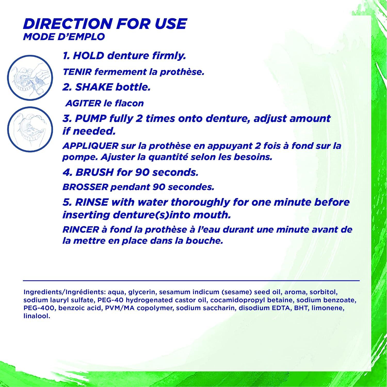 Limpiador Espumoso de Prótesis Dental Polident 125ml