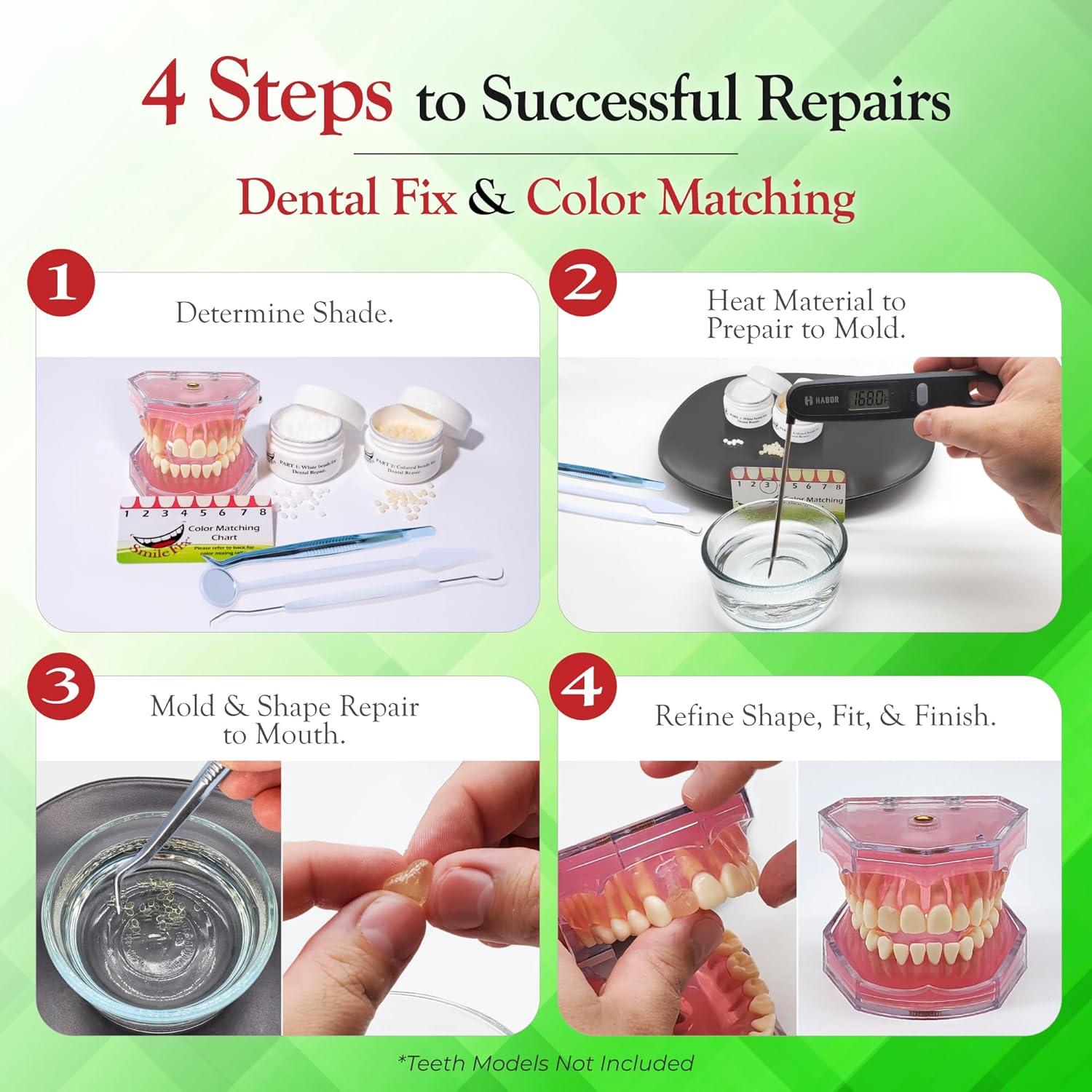 Kit de Reparación Dental SmileFix Deluxe - Herramientas y Perlas