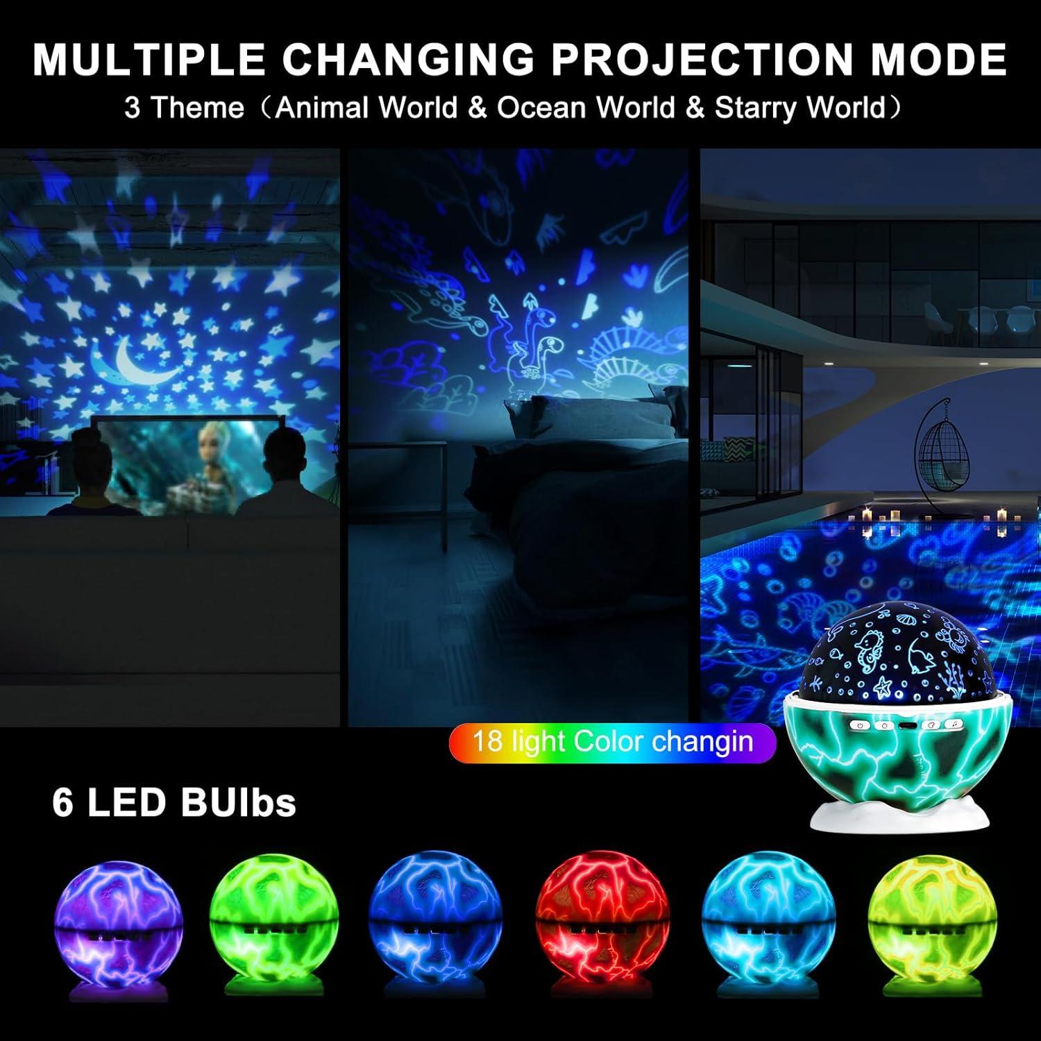 Proyector de Luz Nocturna BAISIQI 4 en 1 Verde 316g