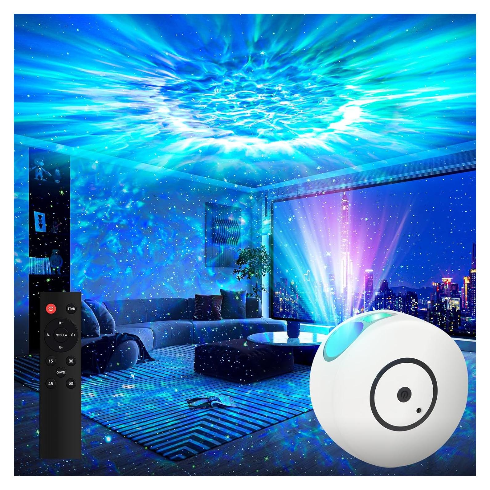 Proyector de Estrellas HSP RI LO Luz Nocturna con Control Remoto