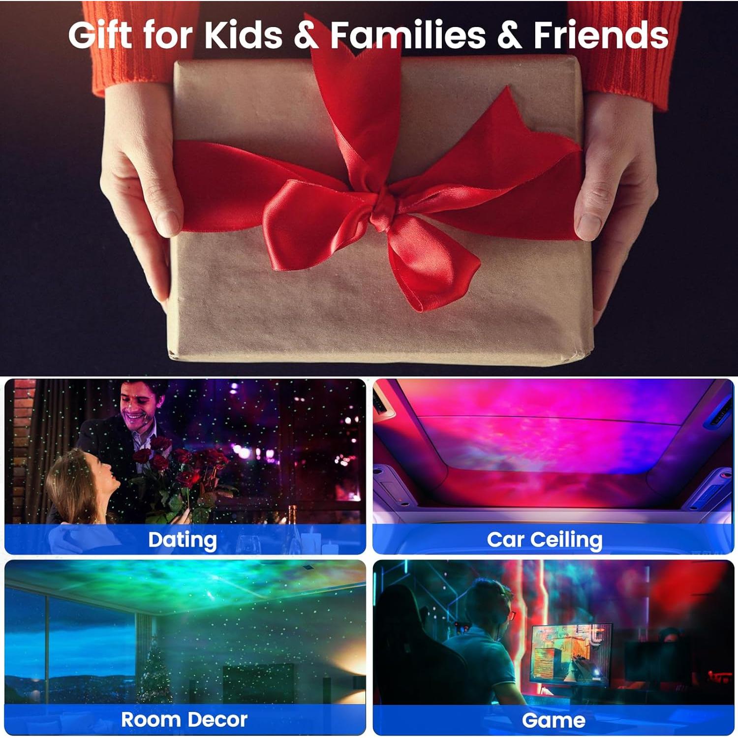 Proyector de Estrellas HSP RI LO Luz Nocturna con Control Remoto