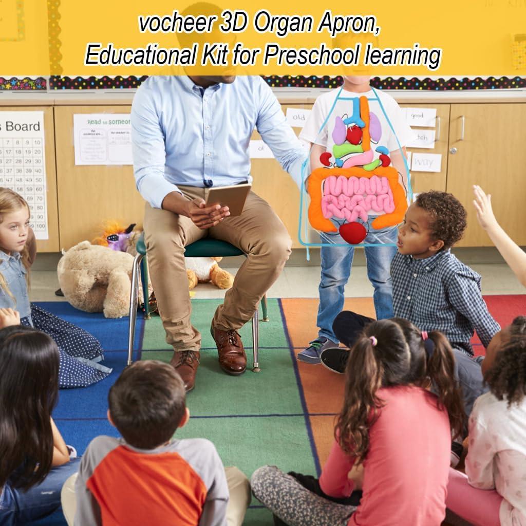 Delantal 3D de Órganos Vocheer para Niños - Juguete Educativo