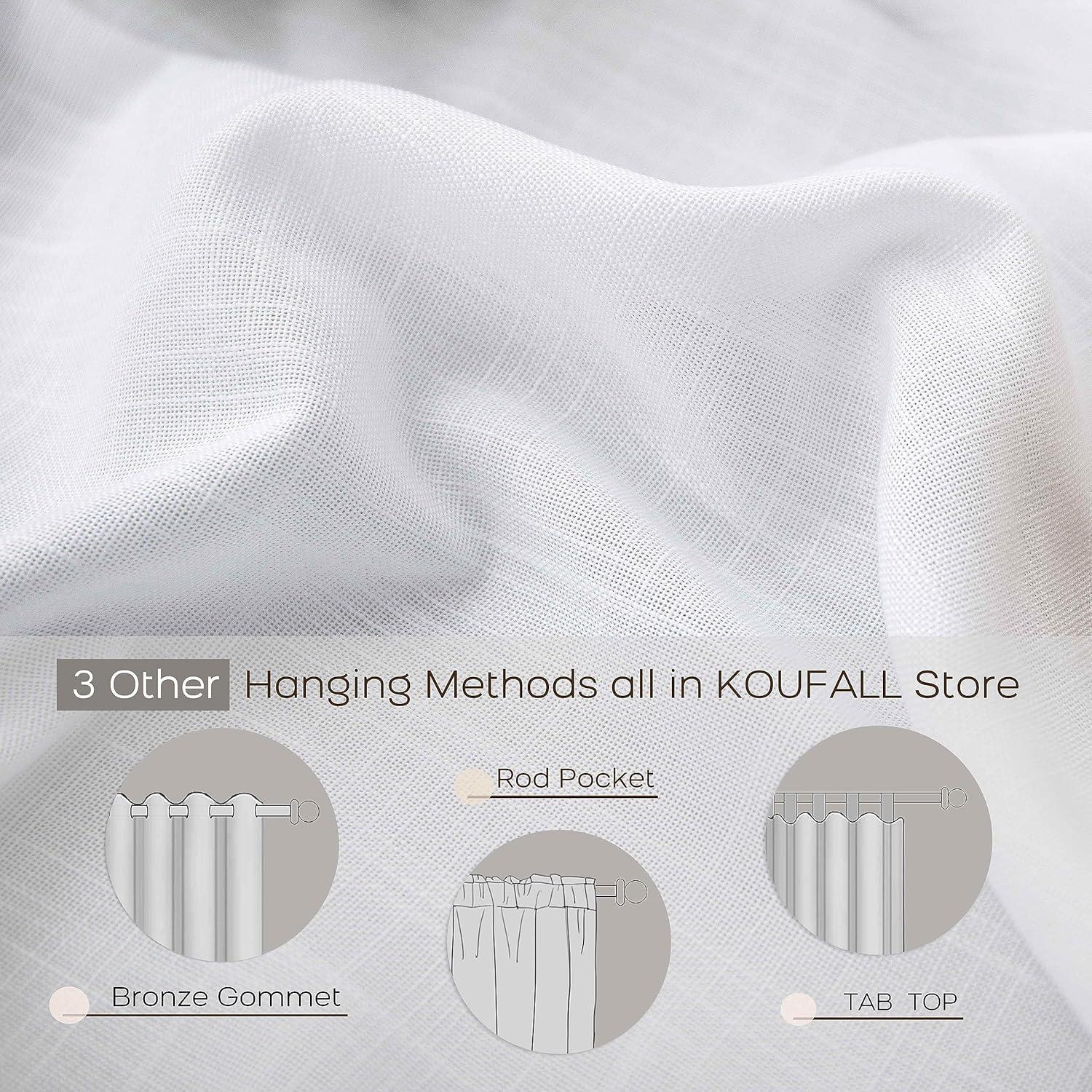 Cortinas Semitransparentes KOUFALL 42x213 cm Paquete de 2