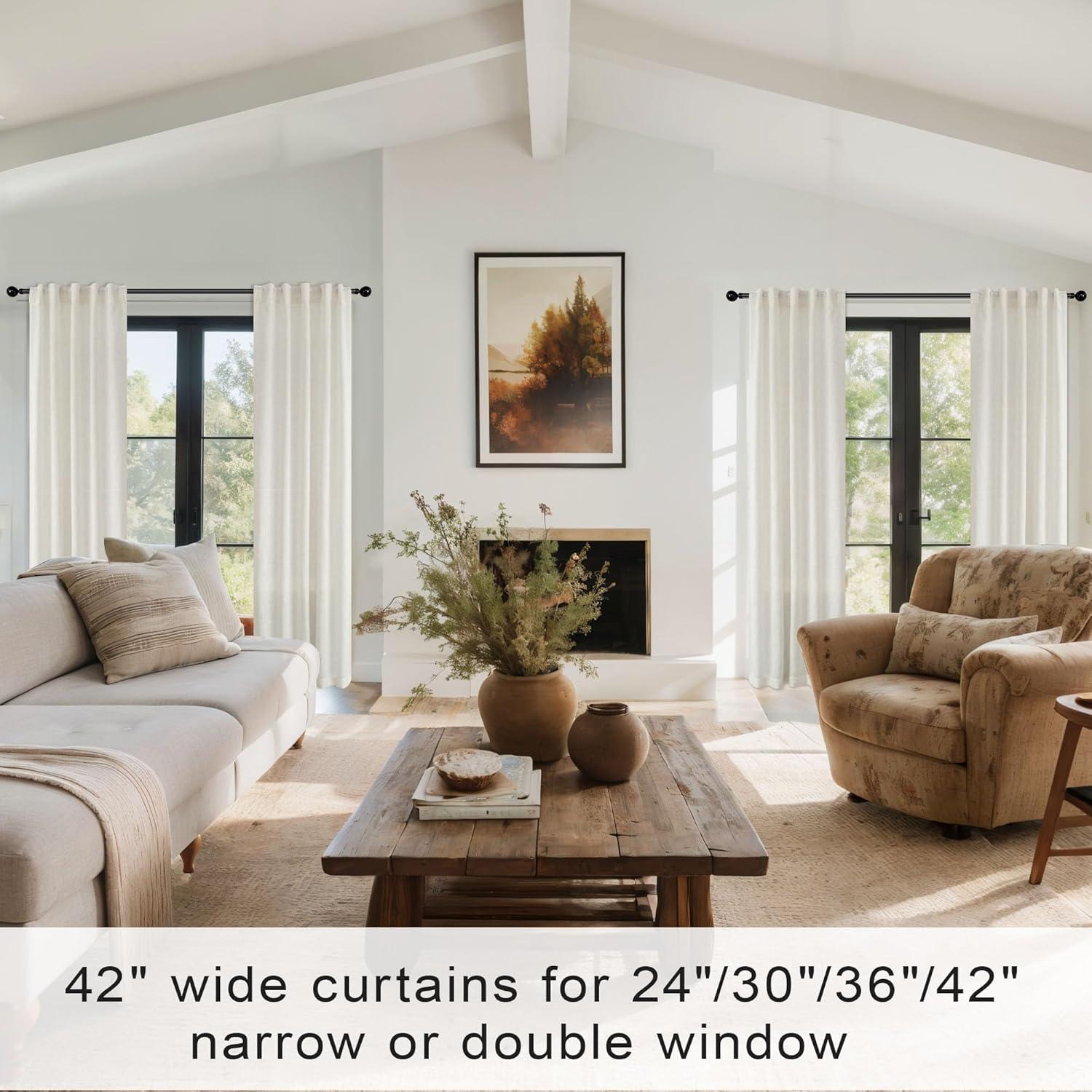 Cortinas KOUFALL 2 Paneles 52x229 cm Semitranslúcidas