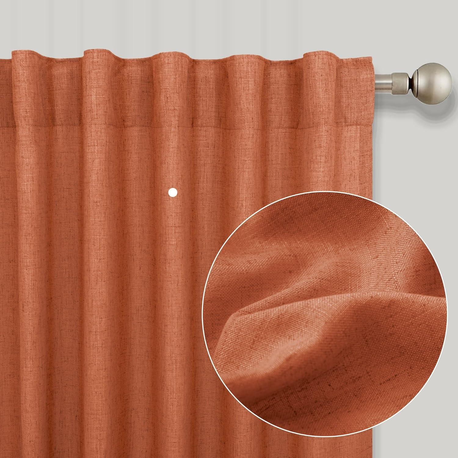 Cortinas KOUFALL Naranjas Quemadas 52x114 cm Pack de 2