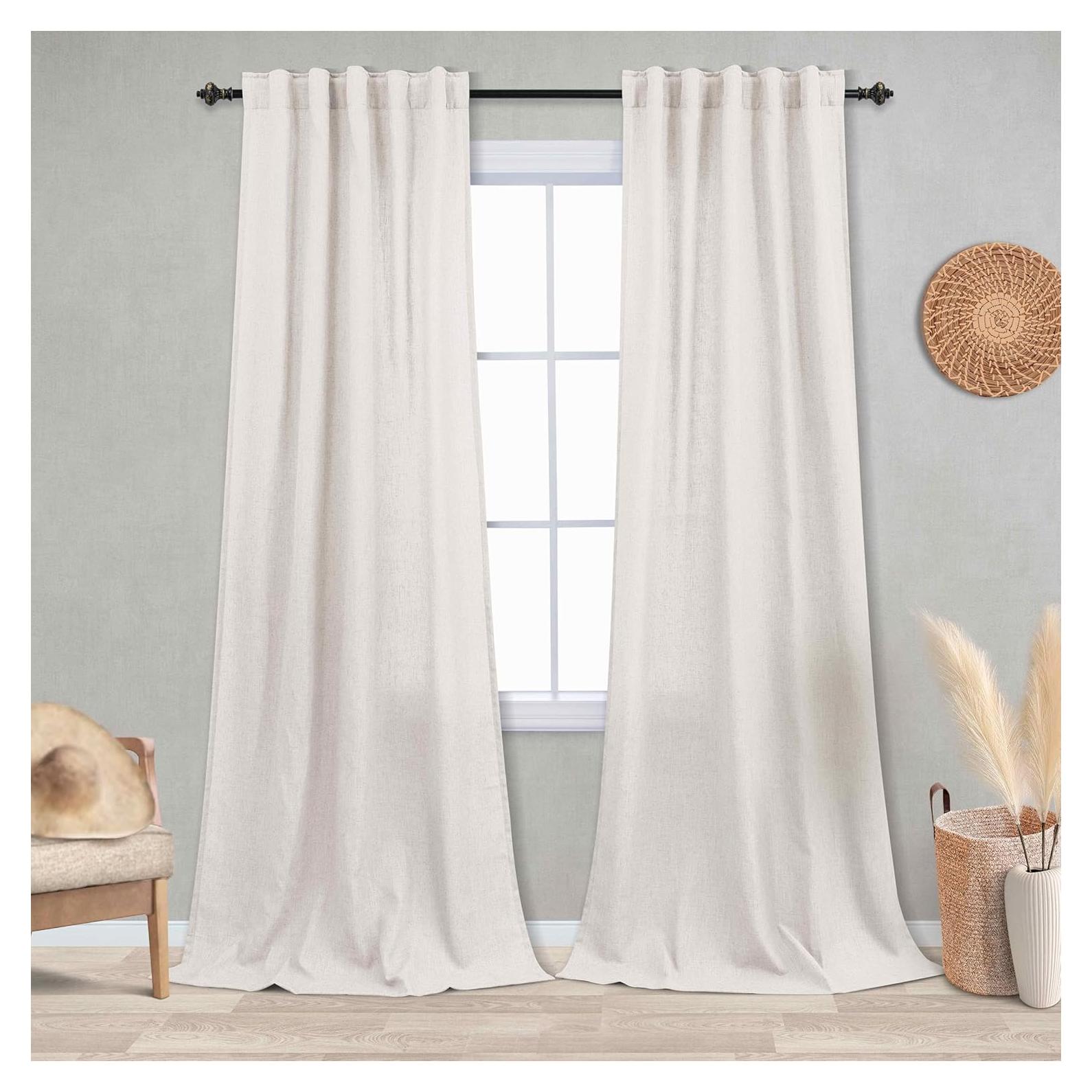Cortinas KOUFALL 2 Paneles 107x213 cm Semitransparentes