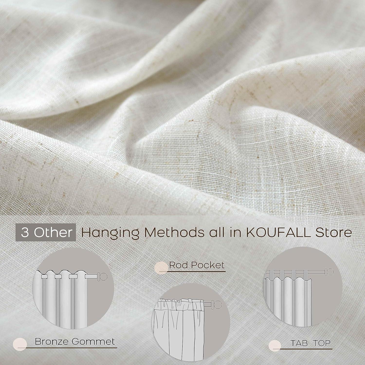 Cortinas KOUFALL 2 Paneles 107x213 cm Semitransparentes