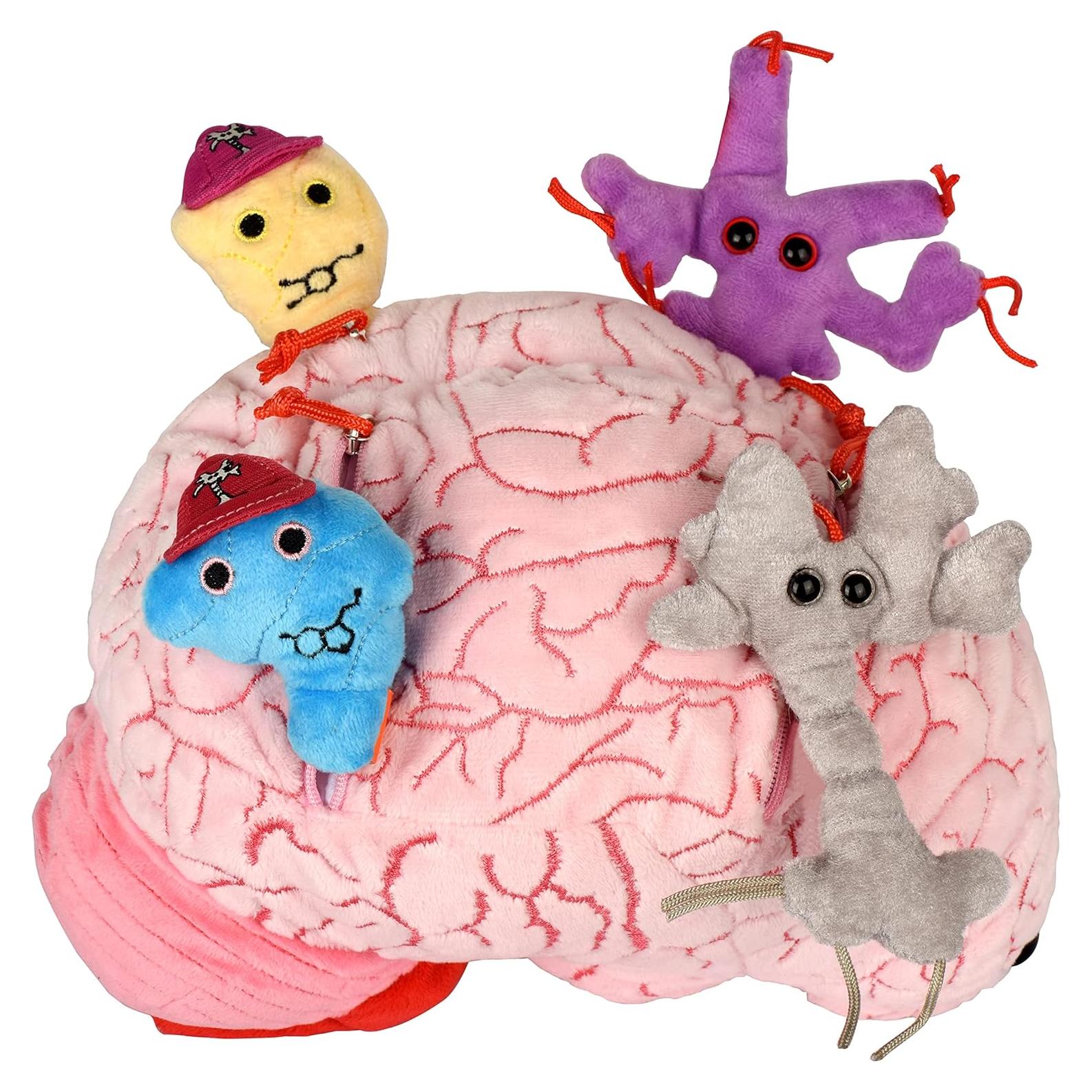 Peluche Cerebro Deluxe GIANTmicrobes 24cm con Neurona