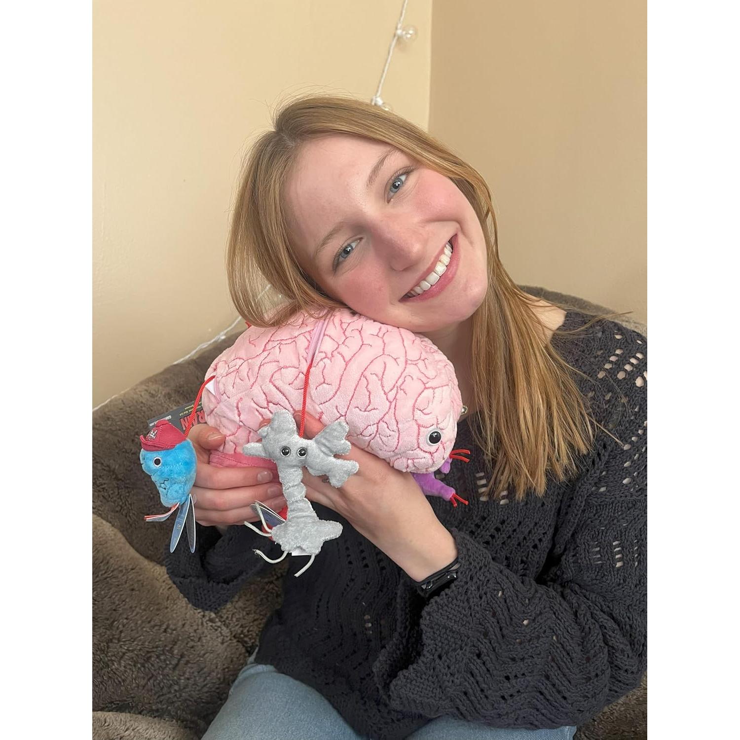 Peluche Cerebro Deluxe GIANTmicrobes 24cm con Neurona