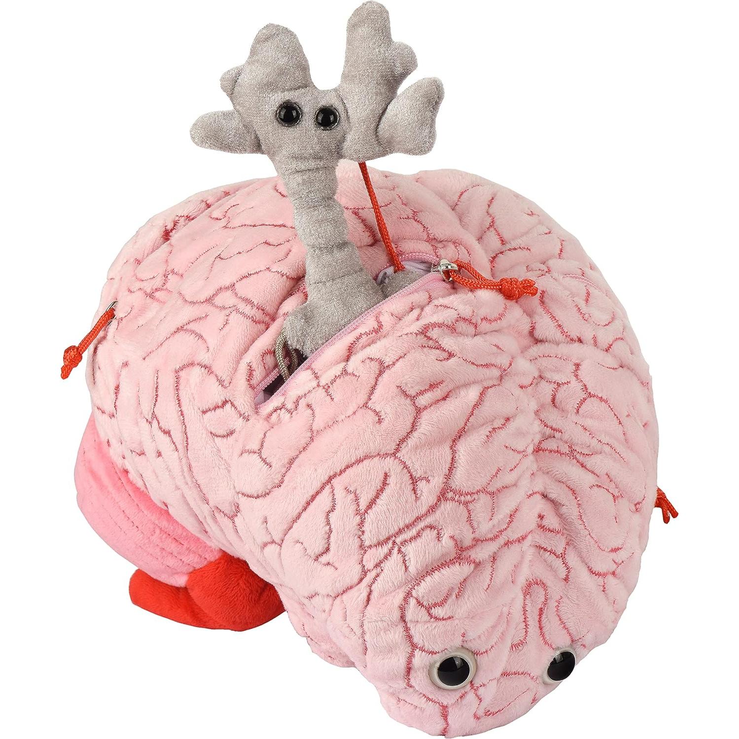 Peluche Cerebro Deluxe GIANTmicrobes 24cm con Neurona