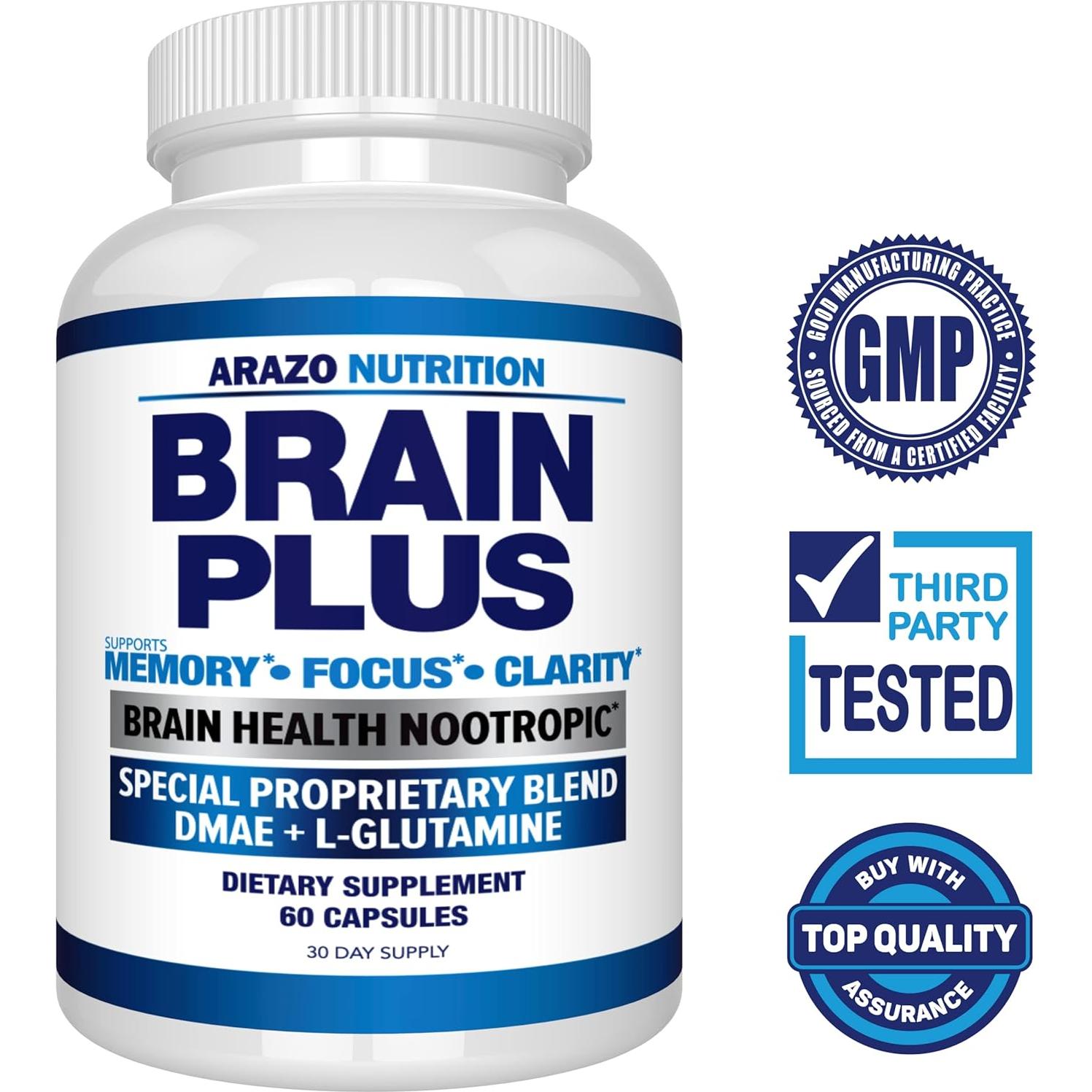 Suplemento Cerebral Arazo Nutrition Brain Plus - 41 Ingredientes