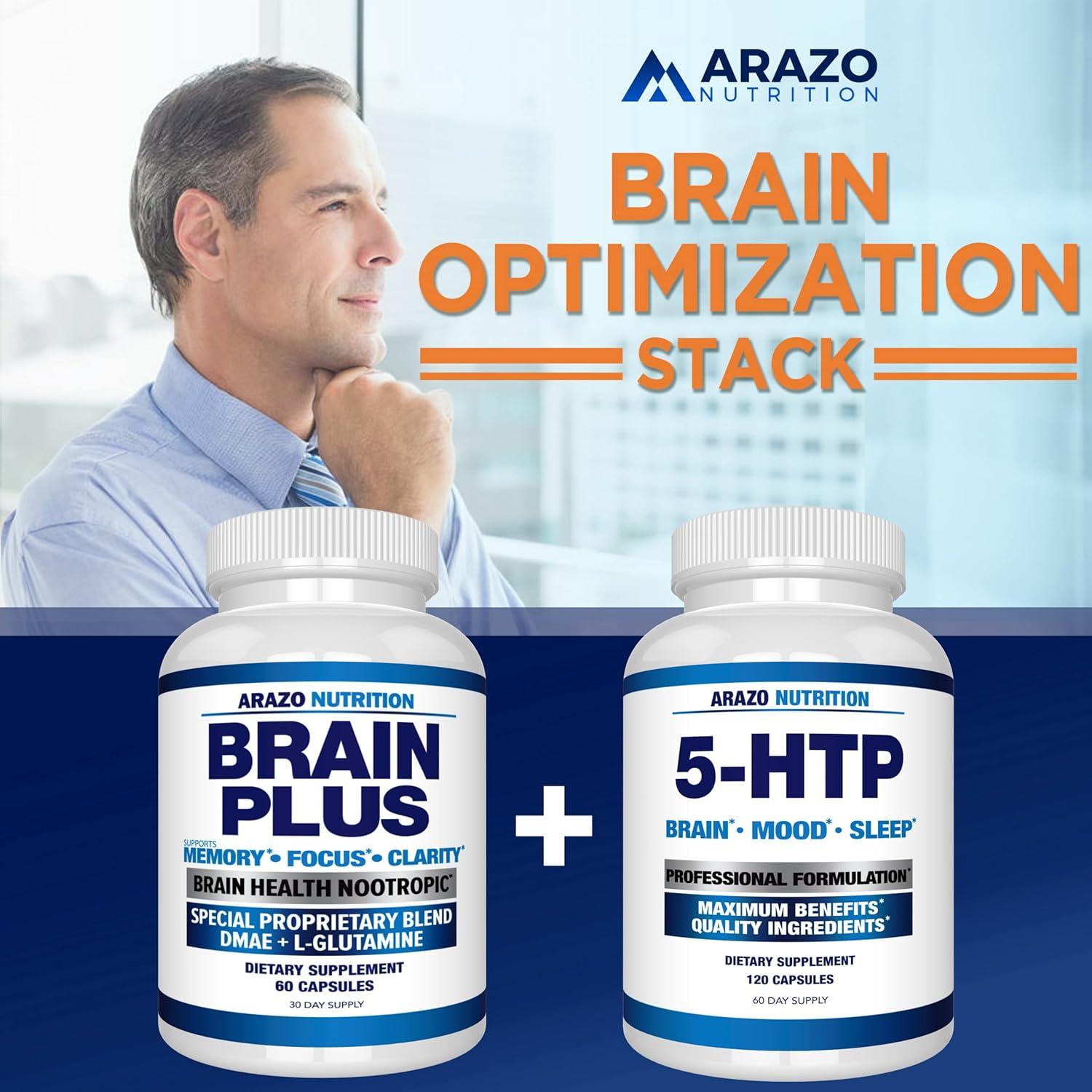Suplemento Cerebral Arazo Nutrition Brain Plus - 41 Ingredientes