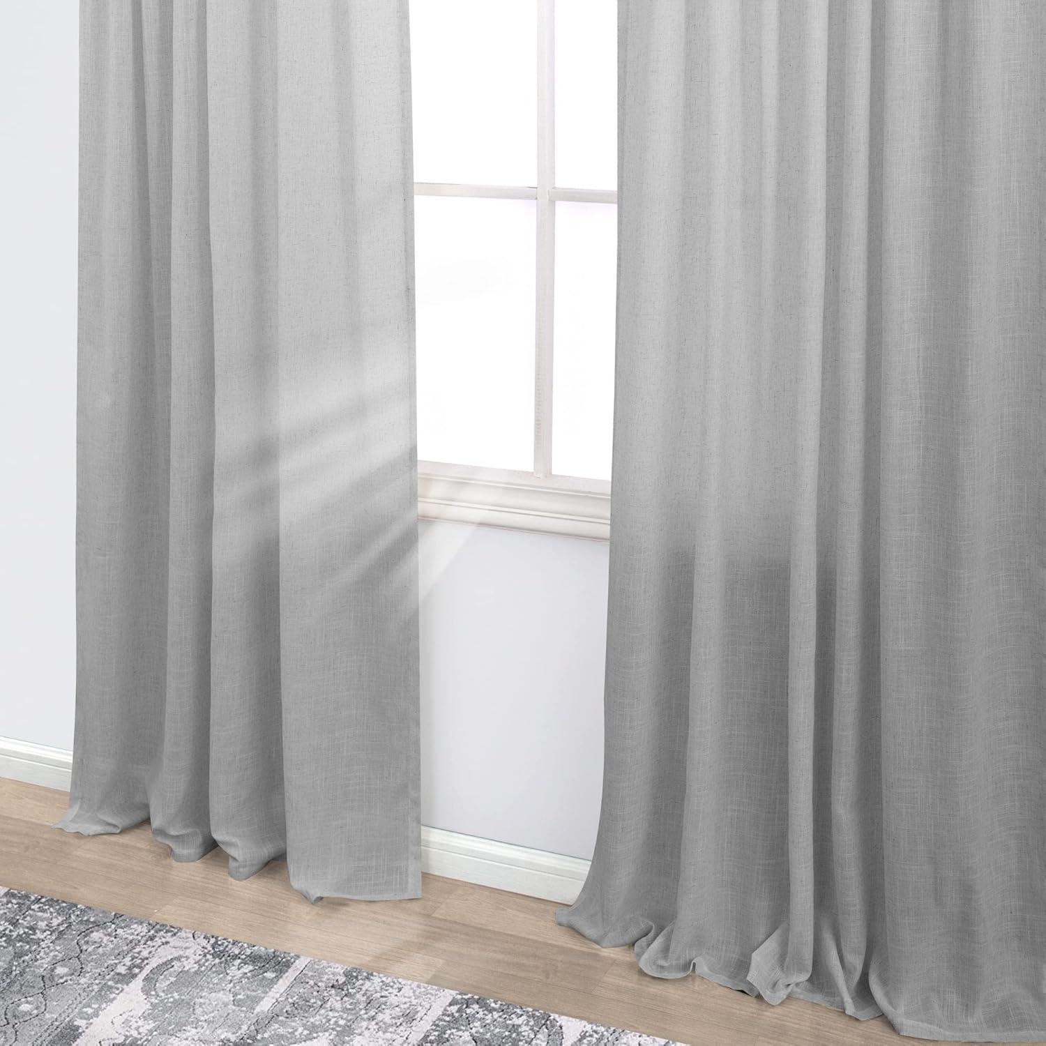 Cortinas Cortas KOUFALL 52x114 cm Semi Transparentes Gris