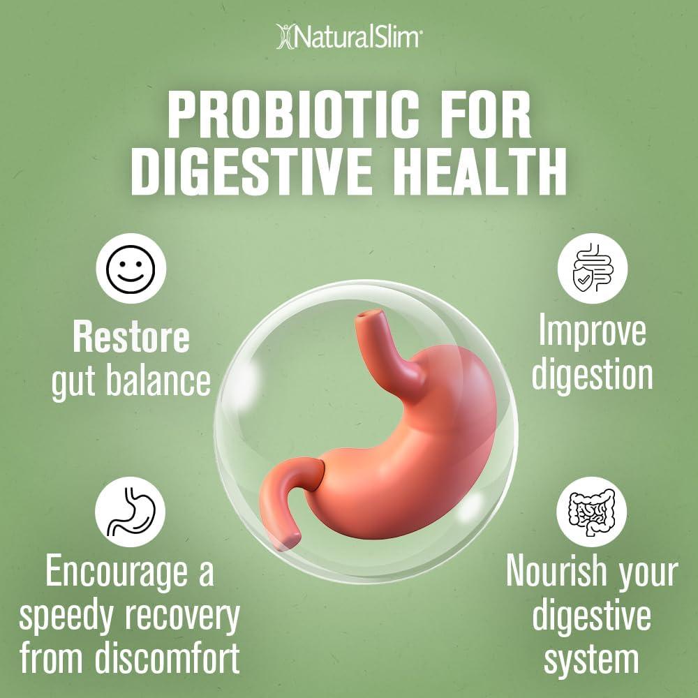 NaturalSlim Probioticos Good Flora 60 Cápsulas Salud Digestiva