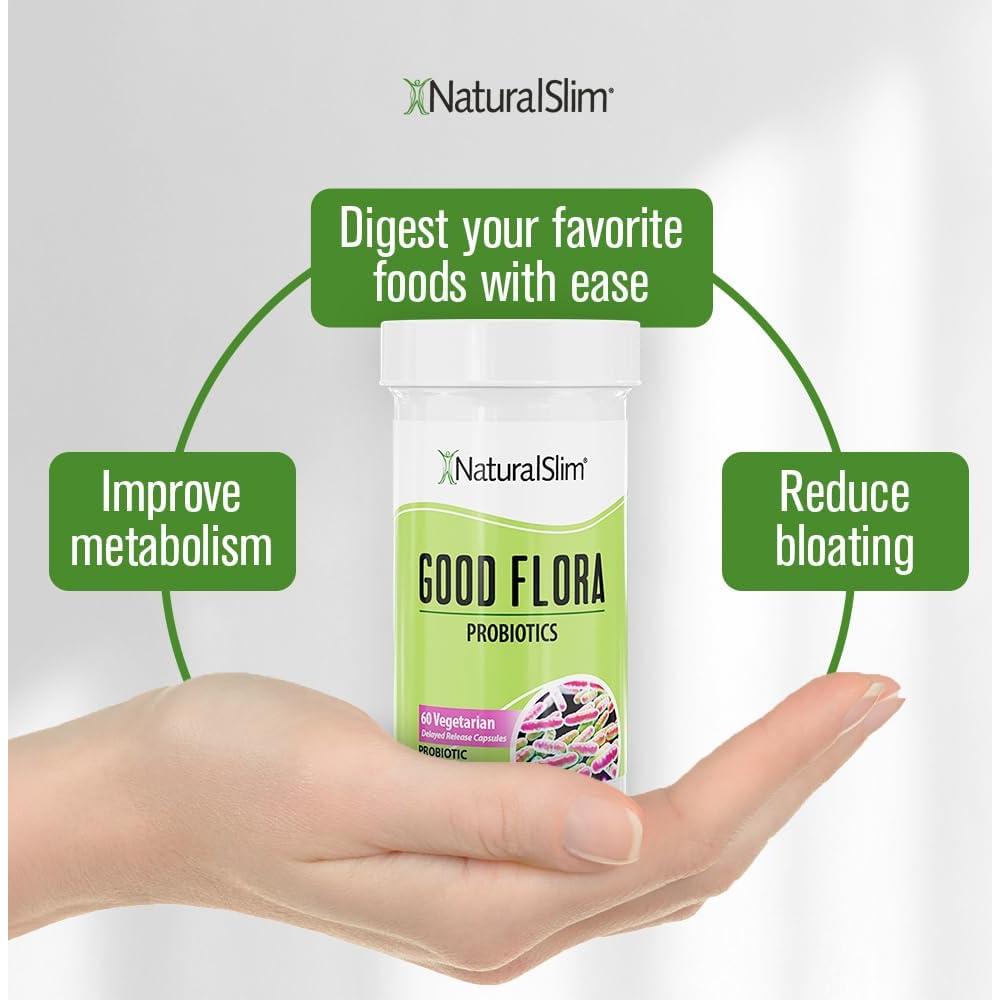 NaturalSlim Probioticos Good Flora 60 Cápsulas Salud Digestiva