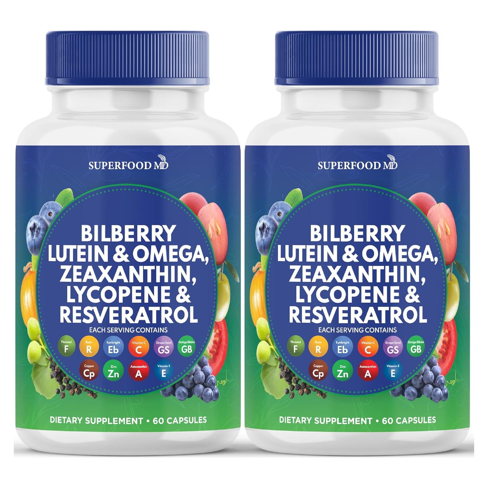 Vitaminas Oculares Superfood MD AREDS 2 - 120 Cápsulas