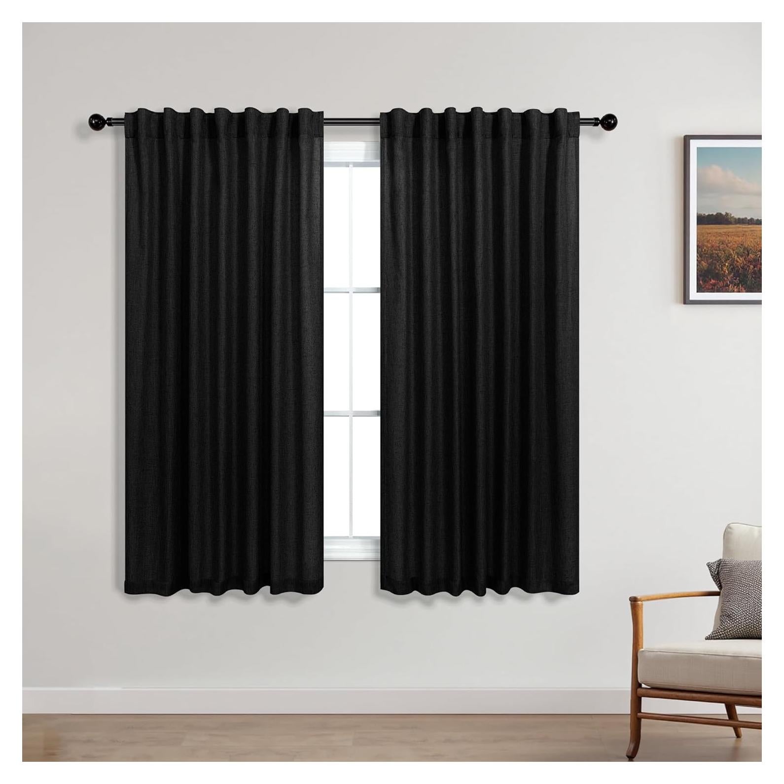 Cortinas Sheer KOUFALL 52x114 cm con Tab Back para Sala