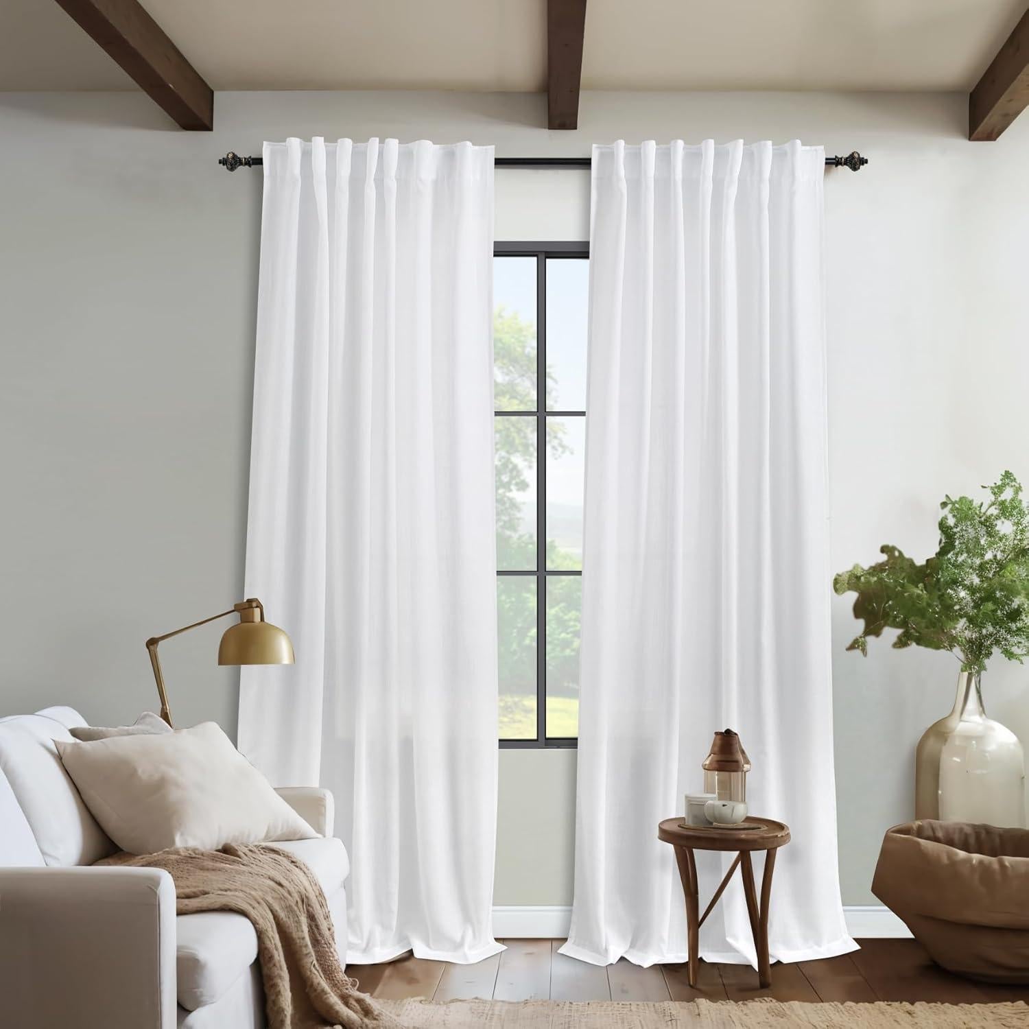 Cortinas KOUFALL 152x229 cm Semitransparentes Juego de 2