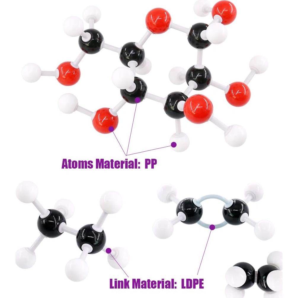 Kit de Modelo Molecular Swpeet 125 Piezas para Química