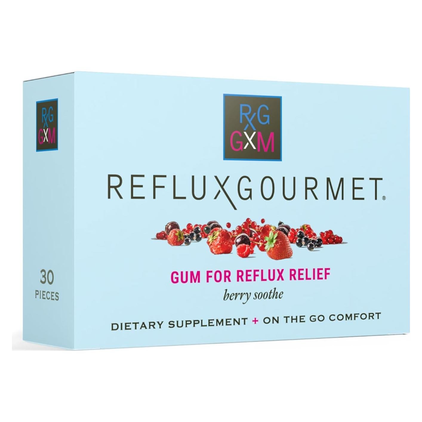 Chicle Funcional Reflux Gourmet Berry Soothe 30 Unidades