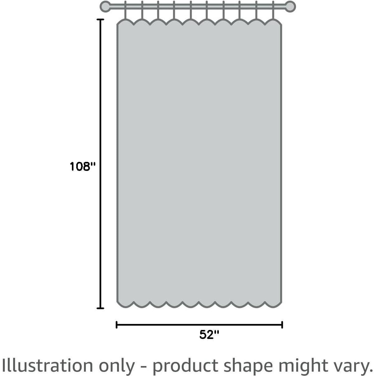 Cortinas Transparentes KOUFALL 52x274 cm Juego de 2 Paneles