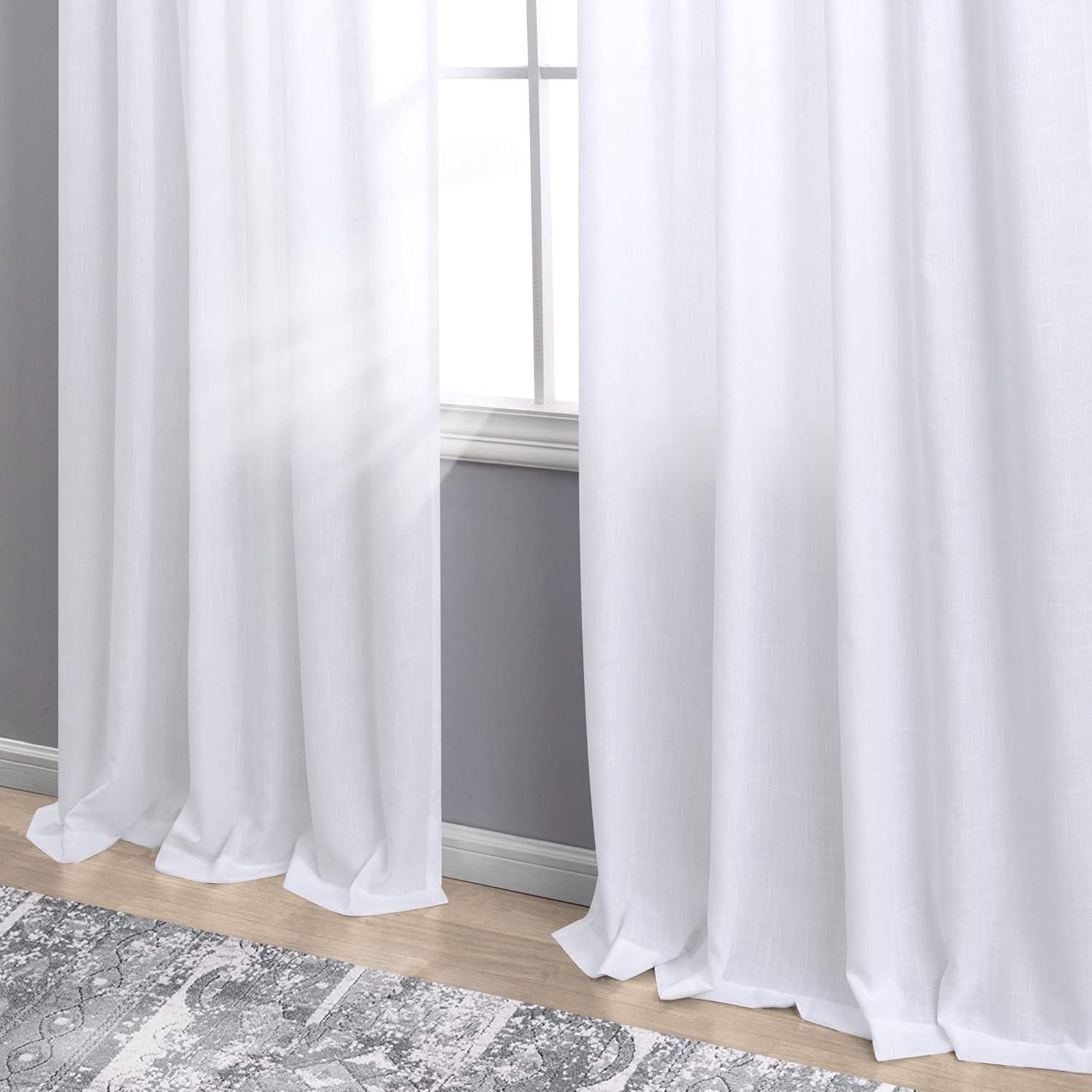 Cortinas KOUFALL 107x229 cm Blancas Semitransparentes