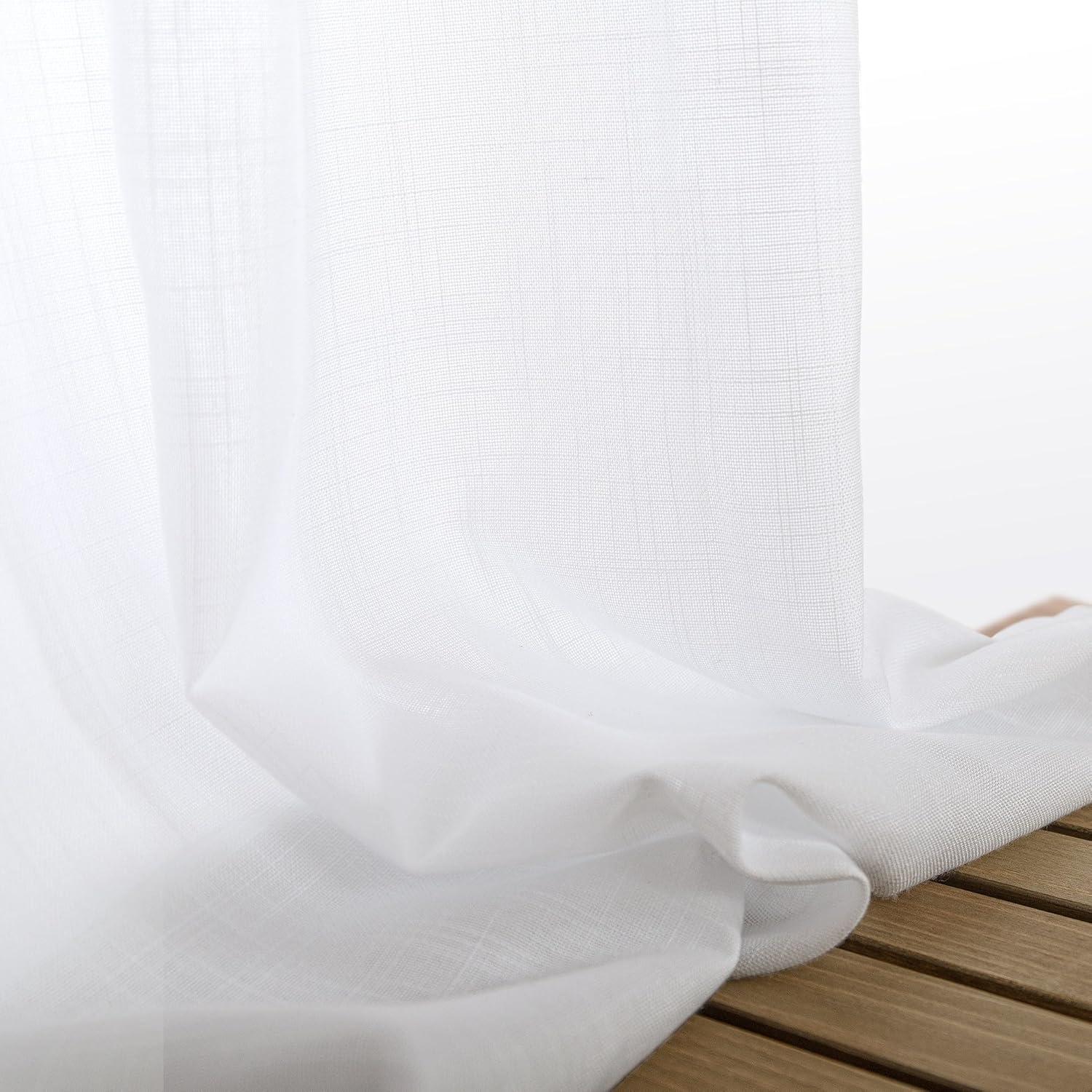 Cortinas Lino KOUFALL 152x213 cm 2 Paneles Filtrado Luz