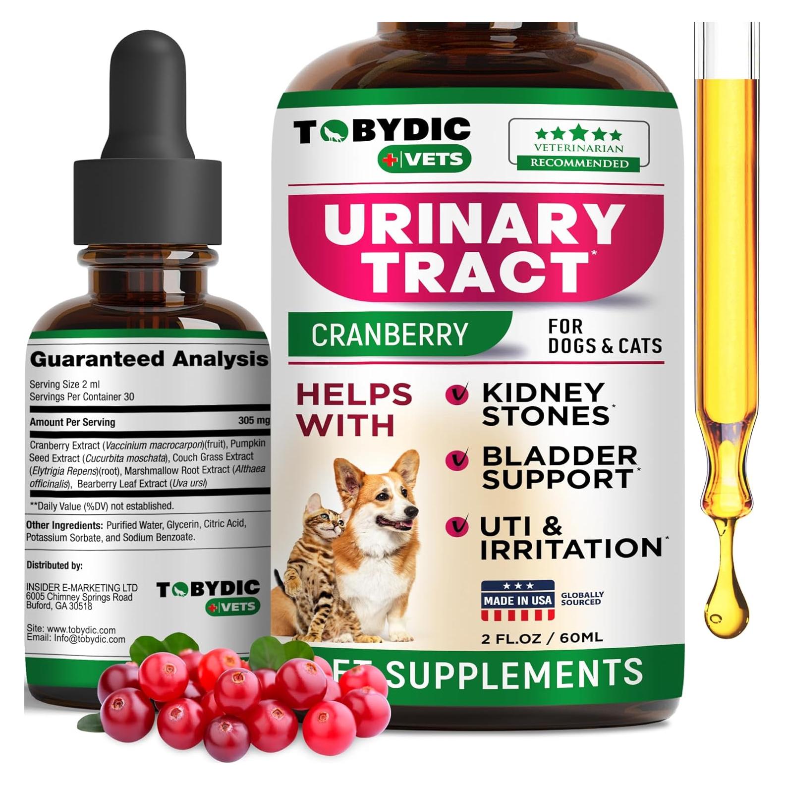 Suplemento Natural para UTI de Gato y Perro Tobydic 60ml