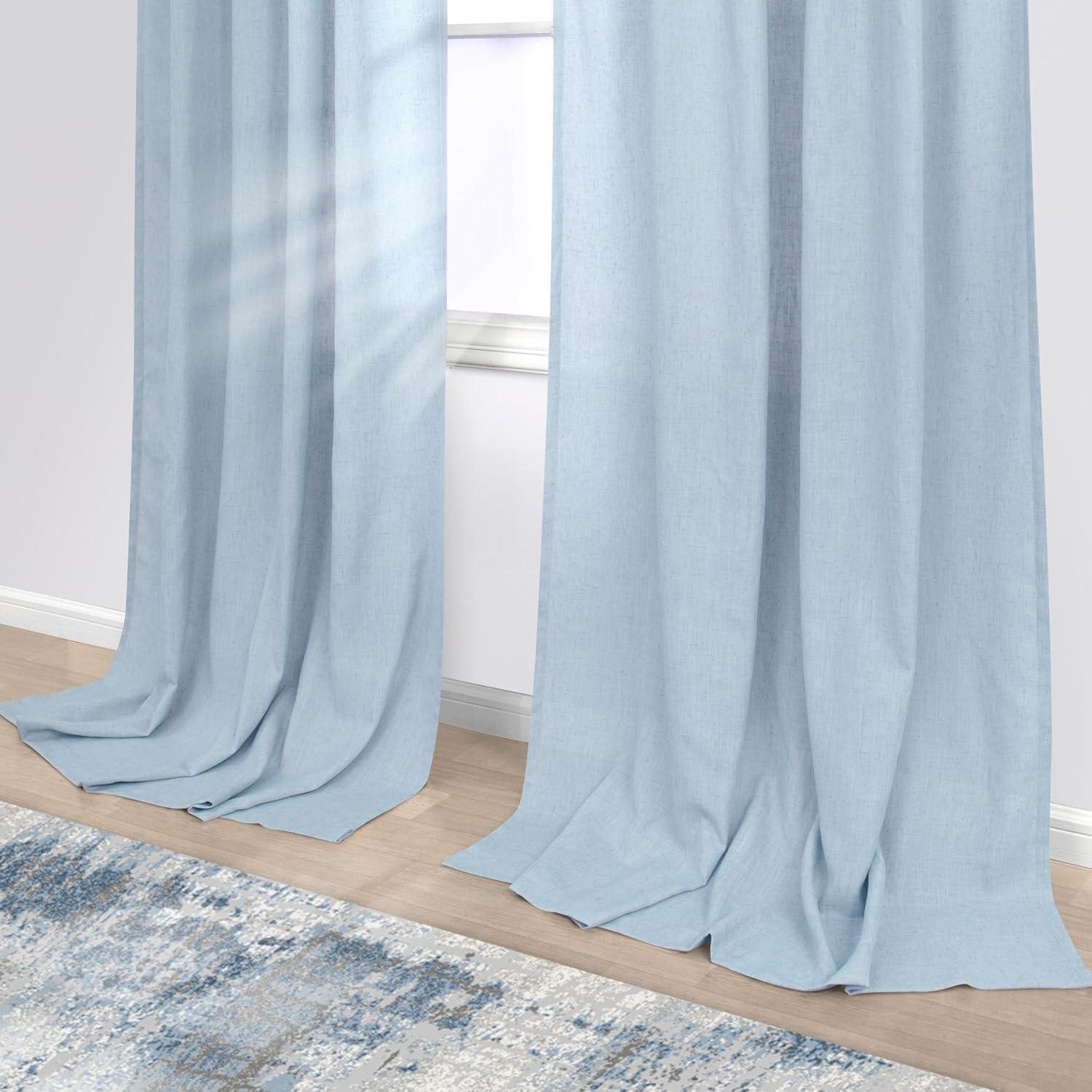 Cortinas KOUFALL Azul Claro 2 Paneles 1,07m x 2,13m Semitransparentes