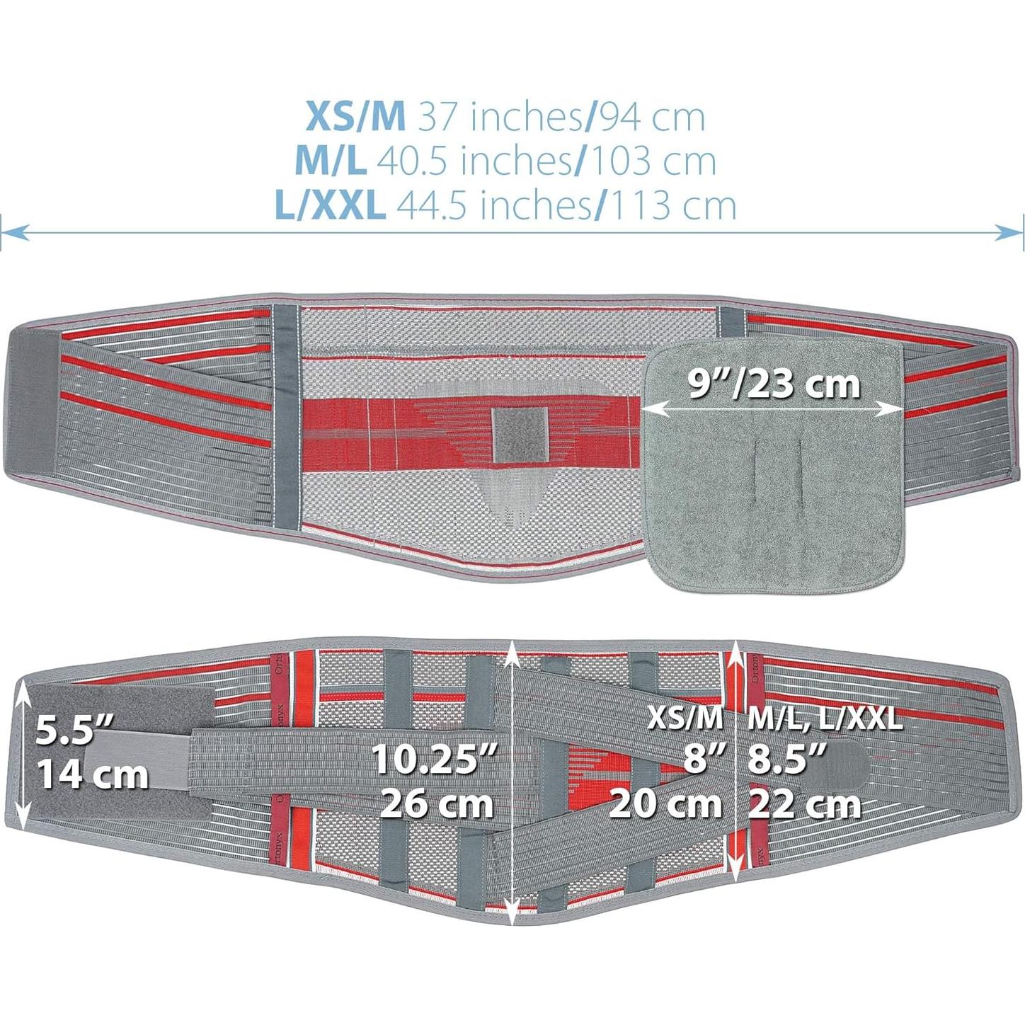 Faja de Soporte Lumbar ORTONYX M/L - Alivio Dolor Espalda Baja