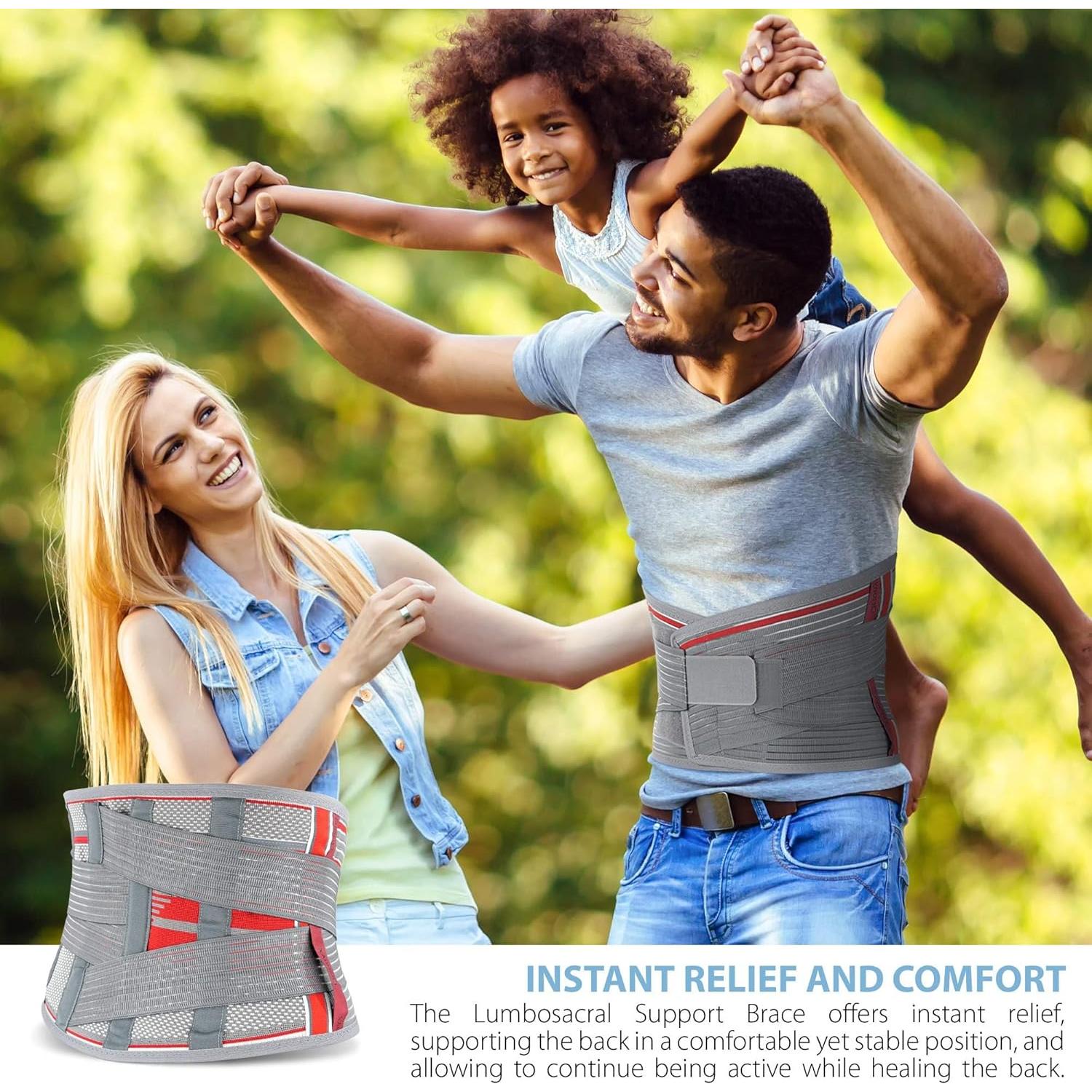 Faja de Soporte Lumbar ORTONYX M/L - Alivio Dolor Espalda Baja