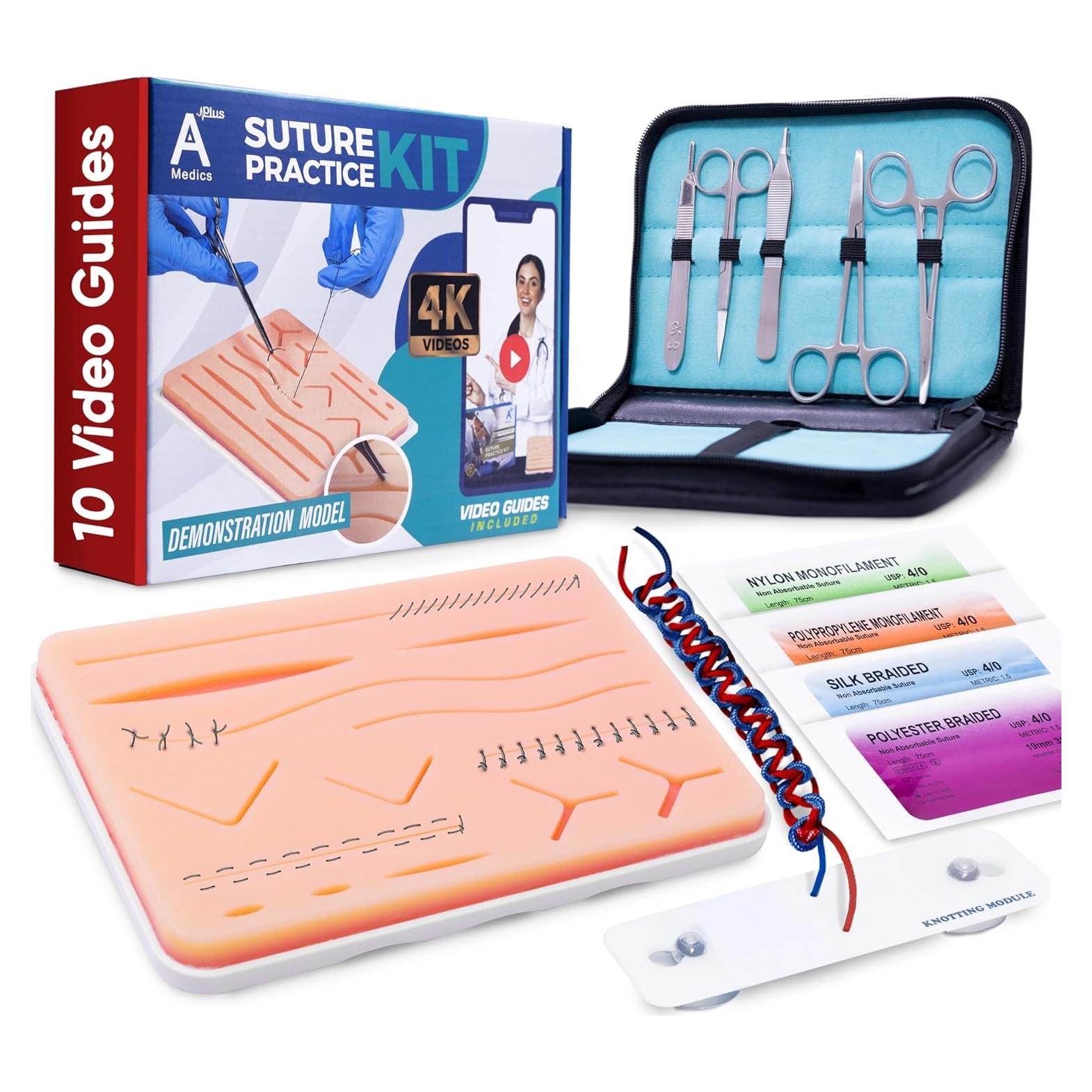 Kit de Práctica de Suturas A Plus Medics con Video HD
