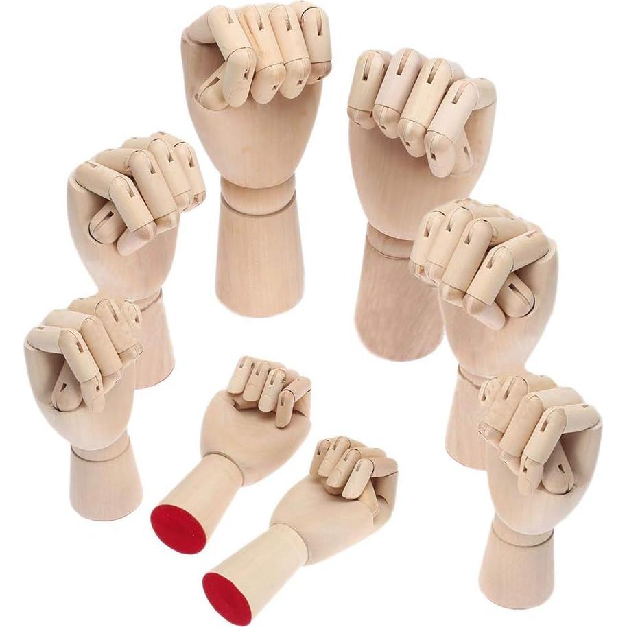 Maniquí de Mano Articulado FUKQVOD 10" Madera Flexible