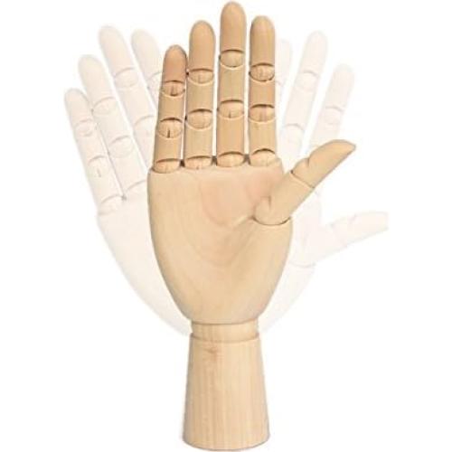 Maniquí de Mano Articulado FUKQVOD 10" Madera Flexible