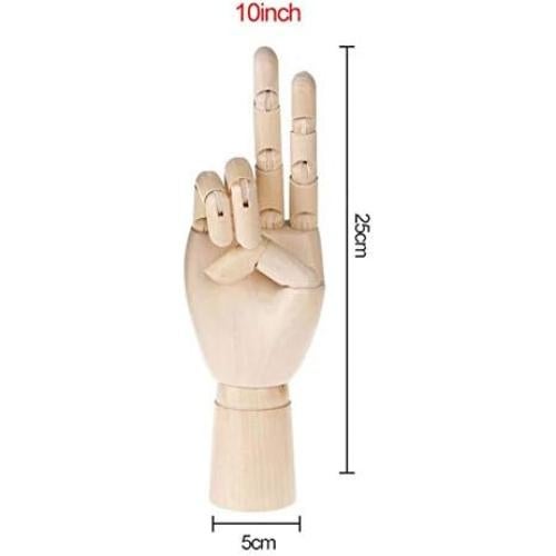 Maniquí de Mano Articulado FUKQVOD 10" Madera Flexible
