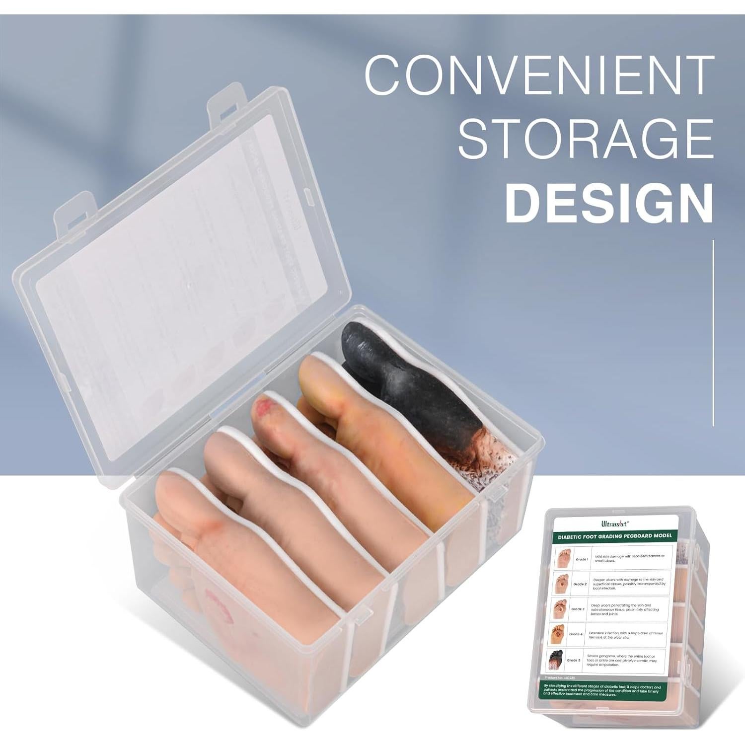 Modelo de Cuidado del Pie Diabético 5 Pcs Ultrassist