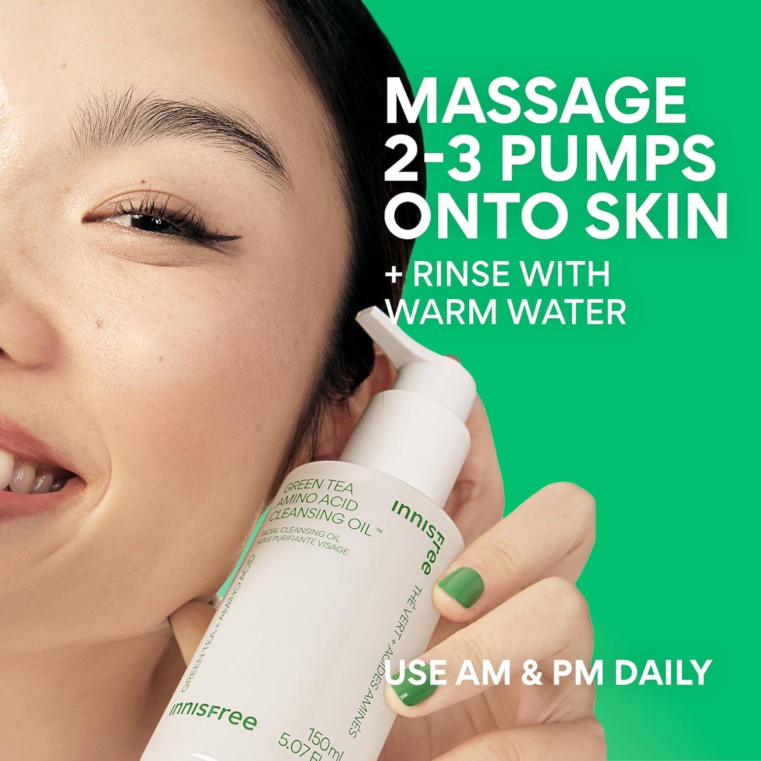 Limpiador Facial Innisfree Té Verde 145g - Hidratante y Removedor de Maquillaje