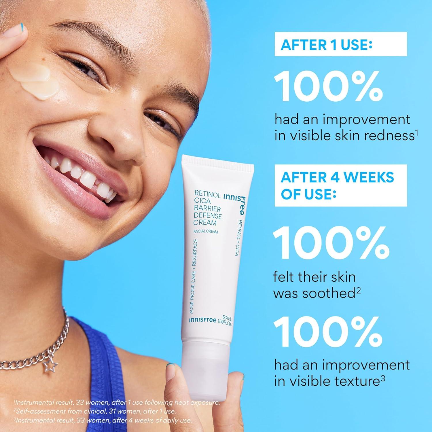 Crema Barrera Retinol Cica Innisfree 50ml Piel Sensible